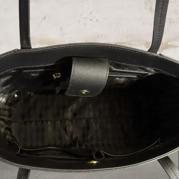 Karl Lagerfeld Black Tote with Cat Design - Picture 7 of 7